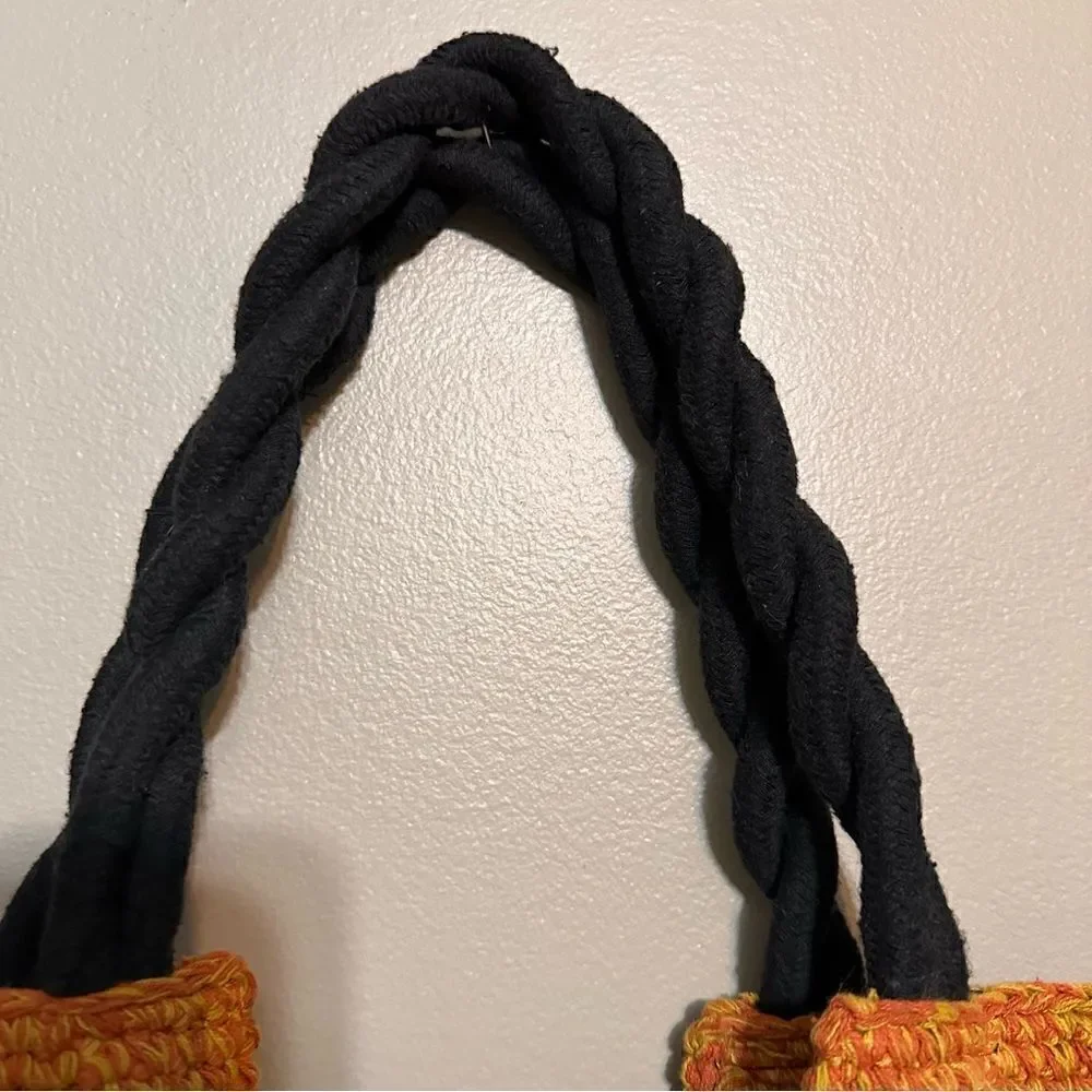 J. Jill zig zag woven fringe tote bag